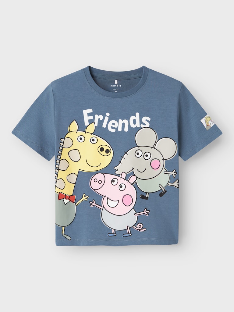 name it mini ARLE PEPPA SS TOP - Blue Mirage - Torgunns Barneklær AS