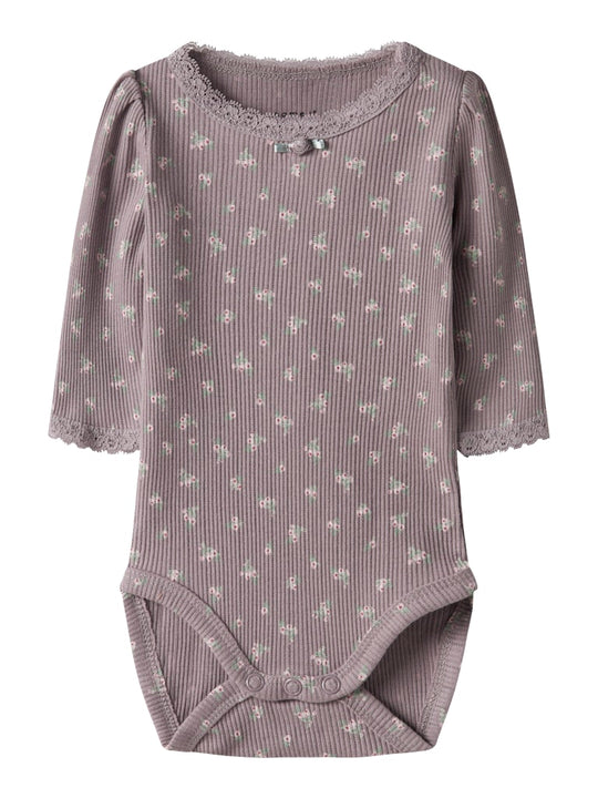 name it baby HOISE LS BODY - Purple Dove - Torgunns Barneklær AS