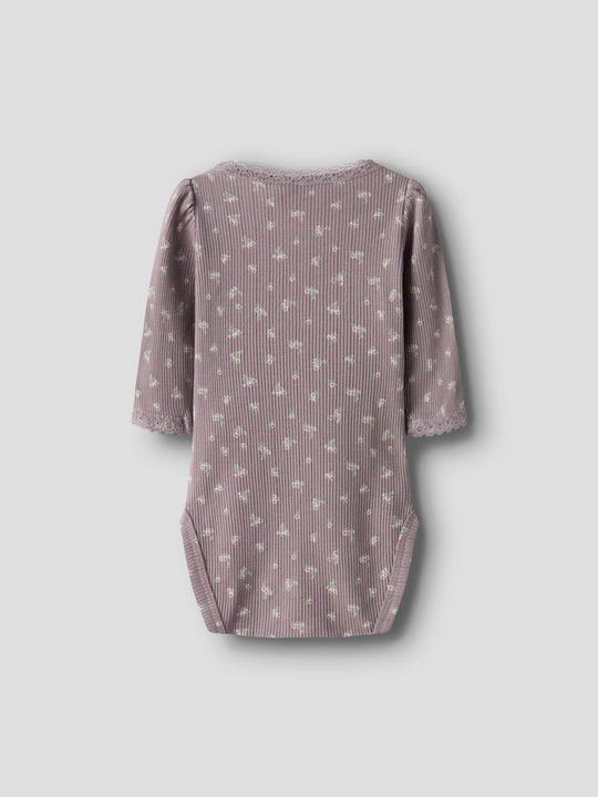 name it baby HOISE LS BODY - Purple Dove - Torgunns Barneklær AS
