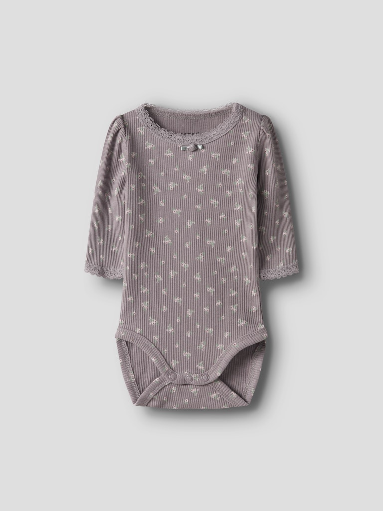 name it baby HOISE LS BODY - Purple Dove - Torgunns Barneklær AS