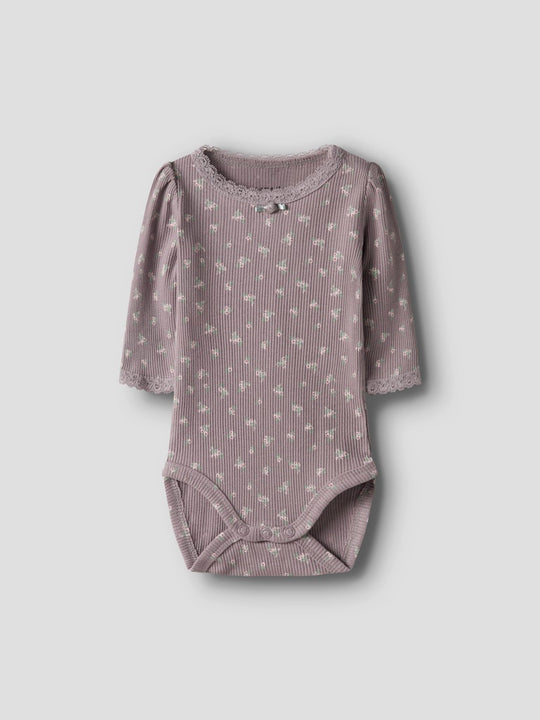 name it baby HOISE LS BODY - Purple Dove - Torgunns Barneklær AS
