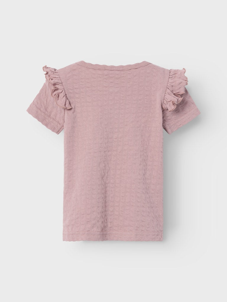 Lil' Atelier Mini JAMINA SS SLIM TOP - Fawn - Torgunns Barneklær AS