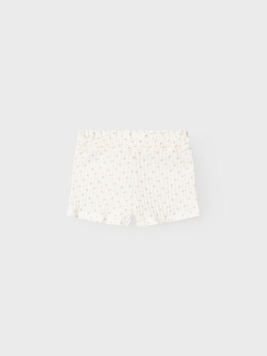 Lil' Atelier Mini HULLA LOOSE SHORTS - Coconut Milk - Torgunns Barneklær AS