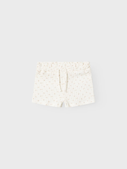 Lil' Atelier Mini HULLA LOOSE SHORTS - Coconut Milk - Torgunns Barneklær AS