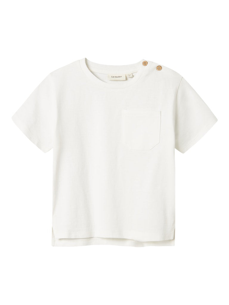 Lil' Atelier MINI DOLAN SS LOOSE TOP - Coconut Milk - Torgunns Barneklær AS