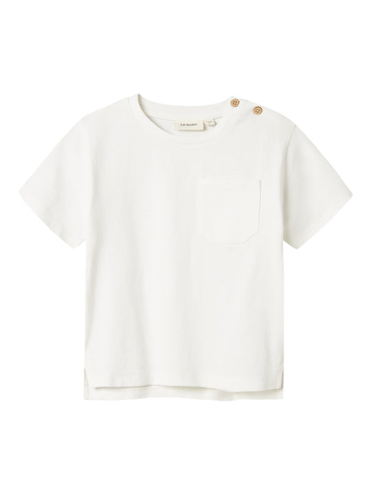 Lil' Atelier MINI DOLAN SS LOOSE TOP - Coconut Milk - Torgunns Barneklær AS