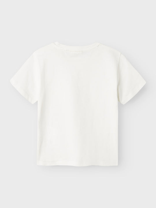 Lil' Atelier MINI DOLAN SS LOOSE TOP - Coconut Milk - Torgunns Barneklær AS