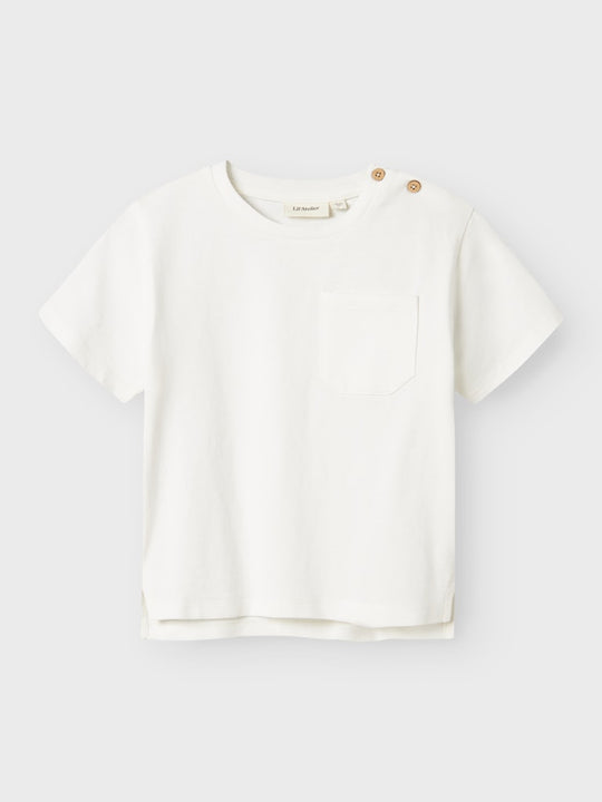 Lil' Atelier MINI DOLAN SS LOOSE TOP - Coconut Milk - Torgunns Barneklær AS