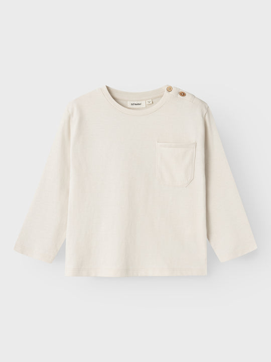 Lil' Atelier Mini DOLAN LS LOOSE TOP - Turtledove - Torgunns Barneklær AS