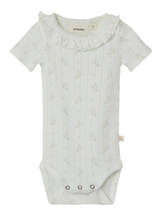 Lil' Atelier BABY RACHELLO SS SLIM BODY - Coconut Milk - Torgunns Barneklær AS