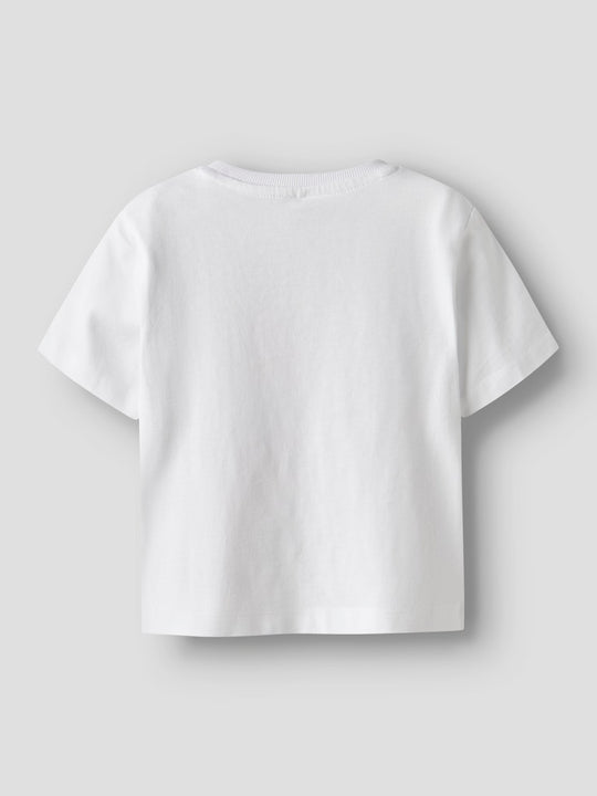 name it mini HELKA SS NREG TOP PB - Lucent White - Torgunns Barneklær AS
