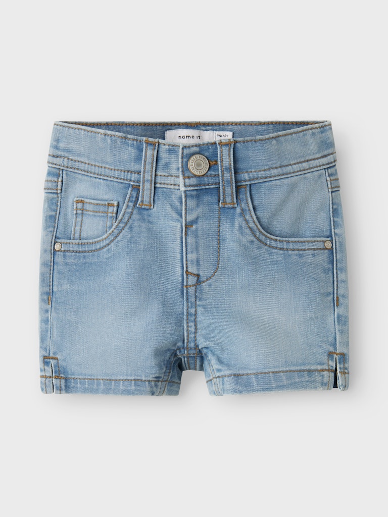 name it mini SALLI SLIM DNM SHORTS - Light Blue Denim - Torgunns Barneklær AS
