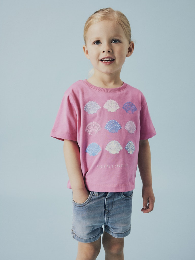 name it mini SALLI SLIM DNM SHORTS - Light Blue Denim - Torgunns Barneklær AS
