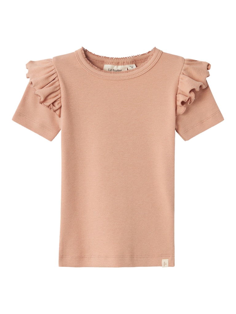 Lil' Atelier Mini GAGO KUO SS SLIM TOP - Mahogany Rose - Torgunns Barneklær AS