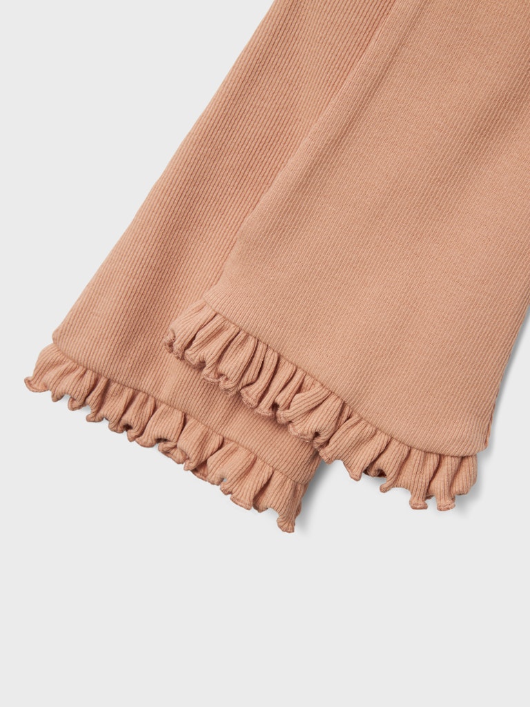 Lil' Atelier Mini GAGO KYR BOOTCUT LEGGING - Mahogany Rose - Torgunns Barneklær AS