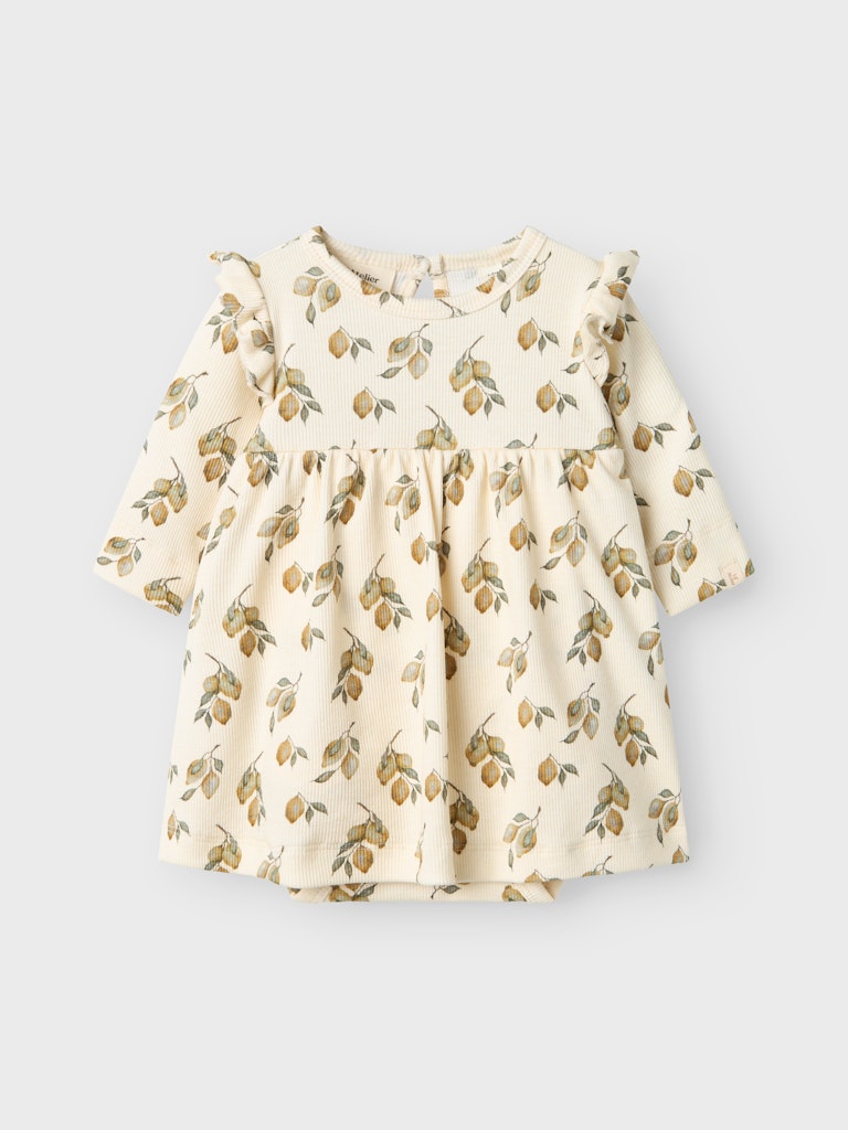 Lil' Atelier Baby GAVO ENK LS BODY DRESS - Turtledove