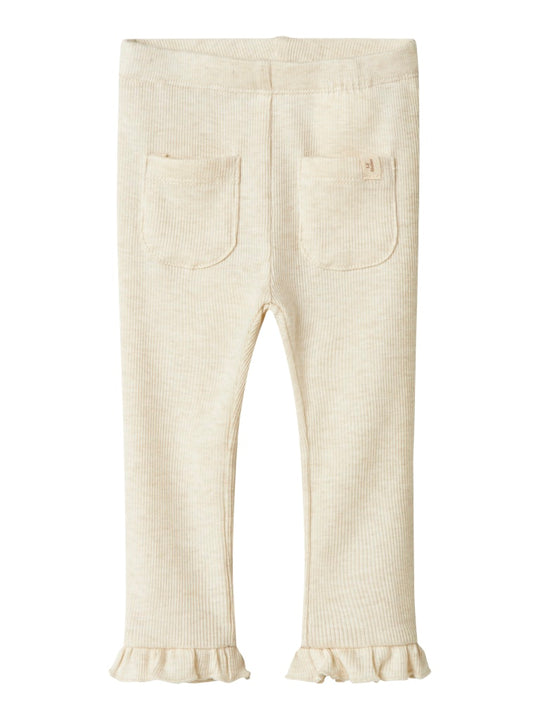 Lil' Atelier Baby DARLA SLIM LEGGING - Turtledove - Torgunns Barneklær AS
