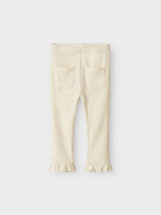 Lil' Atelier Baby DARLA SLIM LEGGING - Turtledove - Torgunns Barneklær AS