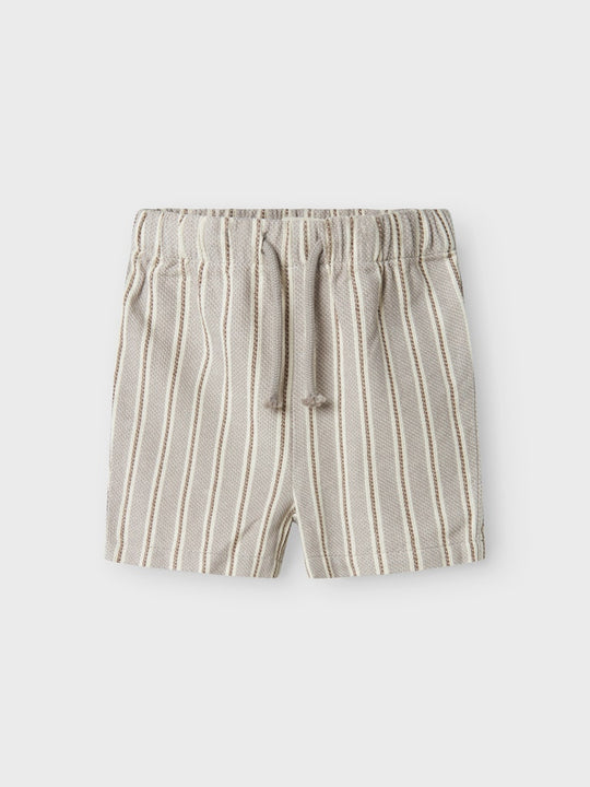 Lil' Atelier Mini FREDE STRIPE LOOSE SHORTS - Mourning Dove