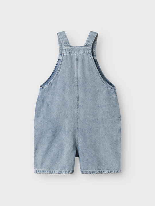 Lil' Atelier Mini FUNDA DENIM SHORT OVERALL - Medium Blue Denim