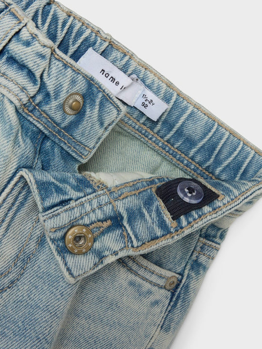 name it mini SILAS TAPERED JEANS - Vintage Light Blue Denim