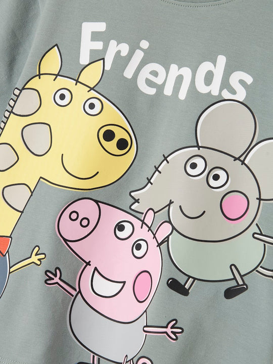 name it mini ARLE PEPPA SS TOP - Slate Gray - Torgunns Barneklær AS