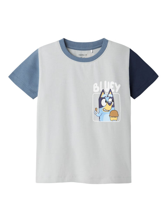 name it mini BLUEY SS TOP SKY - Pearl Blue - Torgunns Barneklær AS