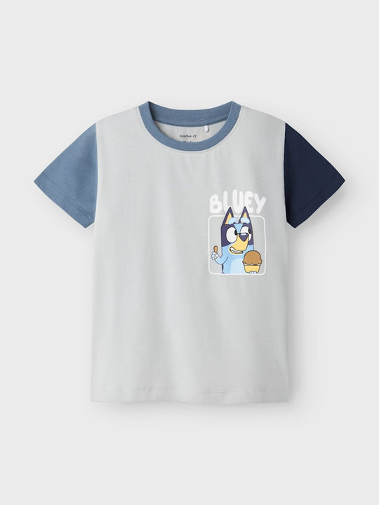 name it mini BLUEY SS TOP SKY - Pearl Blue - Torgunns Barneklær AS