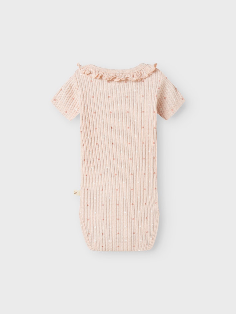 Lil' Atelier Baby HULLA HUA SS SLIM BODY - Peach Blush - Torgunns Barneklær AS
