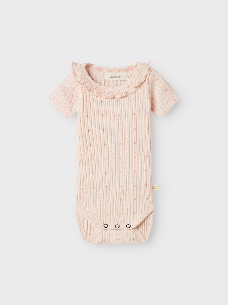 Lil' Atelier Baby HULLA HUA SS SLIM BODY - Peach Blush - Torgunns Barneklær AS
