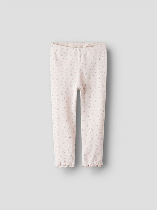 Lil' Atelier Baby GAGO KNY SLIM LEGGINGS - Peach Blush - Torgunns Barneklær AS