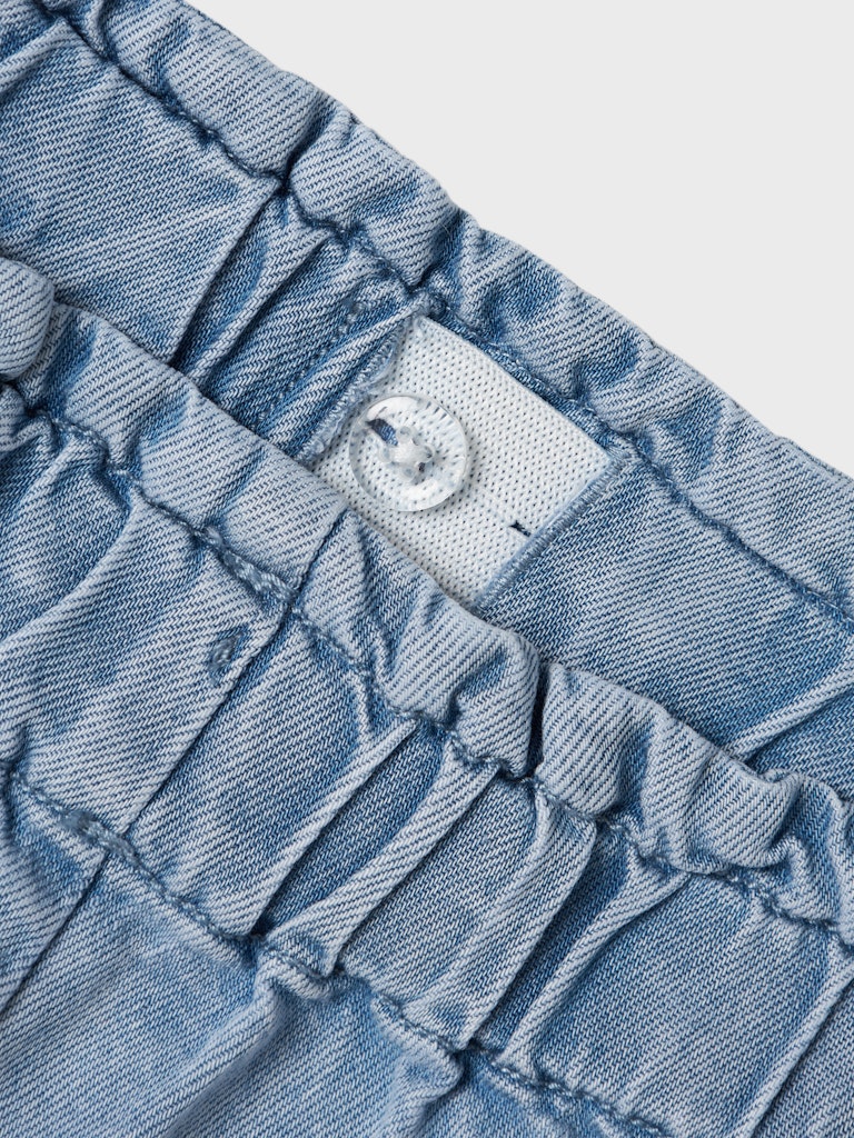 Lil' Atelier Mini HOLLY LOOSE DENIM SHORTS - Medium Blue Denim - Torgunns Barneklær AS