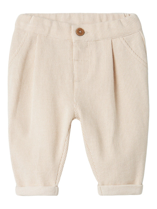 Lil' Atelier Baby HENRIK PANT - Irish Cream - Torgunns Barneklær AS