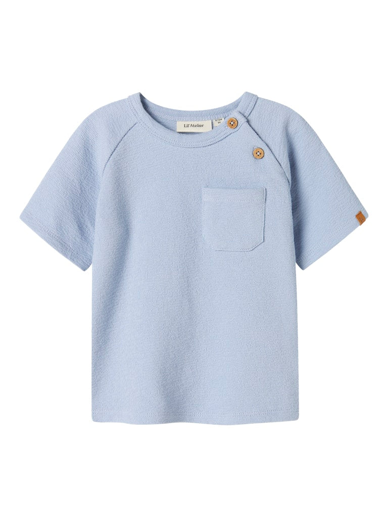 Lil' Atelier Baby JOLLO SS SWEAT - Zen Blue - Torgunns Barneklær AS