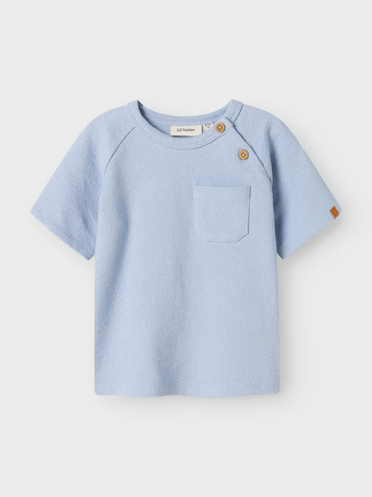 Lil' Atelier Baby JOLLO SS SWEAT - Zen Blue - Torgunns Barneklær AS