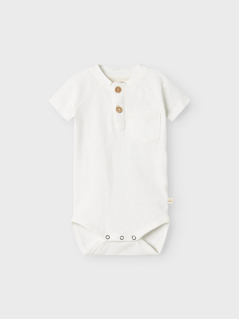Lil' Atelier BABY DOLAN JOE SS BODY - Coconut Milk - Torgunns Barneklær AS
