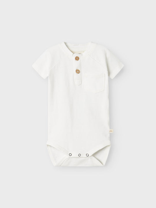 Lil' Atelier BABY DOLAN JOE SS BODY - Coconut Milk - Torgunns Barneklær AS