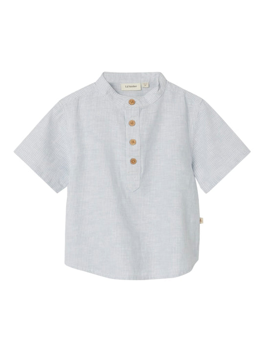 Lil' Atelier Mini JESPER SS LOOSE SHIRT - Ancient Water