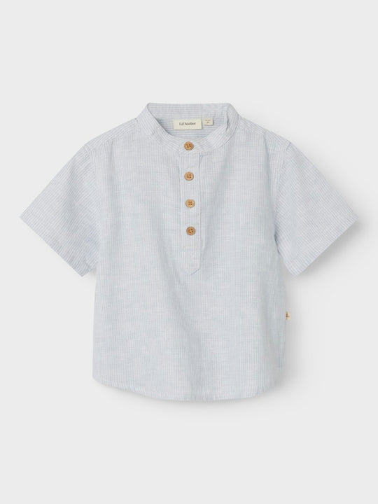 Lil' Atelier Mini JESPER SS LOOSE SHIRT - Ancient Water