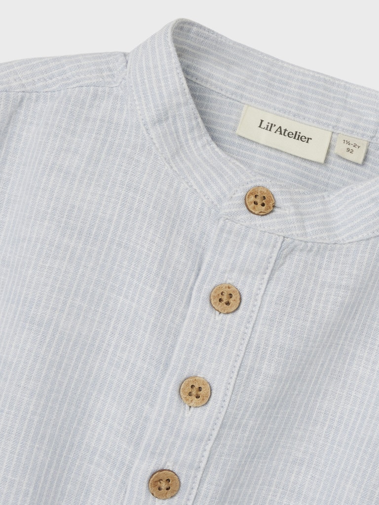 Lil' Atelier Mini JESPER SS LOOSE SHIRT - Ancient Water