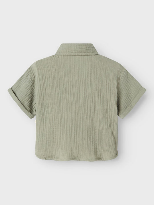 Lil' Atelier MINI JANU SS LOOSE SHIRT - Seagrass