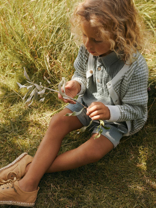 Lil' Atelier MINI JANU SS LOOSE SHIRT - Seagrass