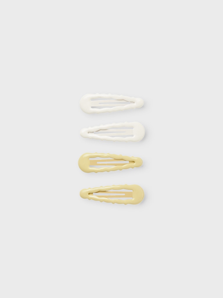 Lil' Atelier HANNE 4P HAIR CLIPS - Coconut Milk - Torgunns Barneklær AS