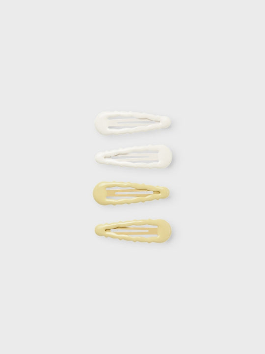 Lil' Atelier HANNE 4P HAIR CLIPS - Coconut Milk - Torgunns Barneklær AS