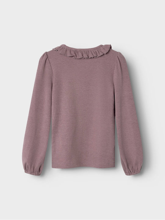 Lil' Atelier Mini DARLA LS SLIM TOP - Nostalgia Rose - Torgunns Barneklær AS