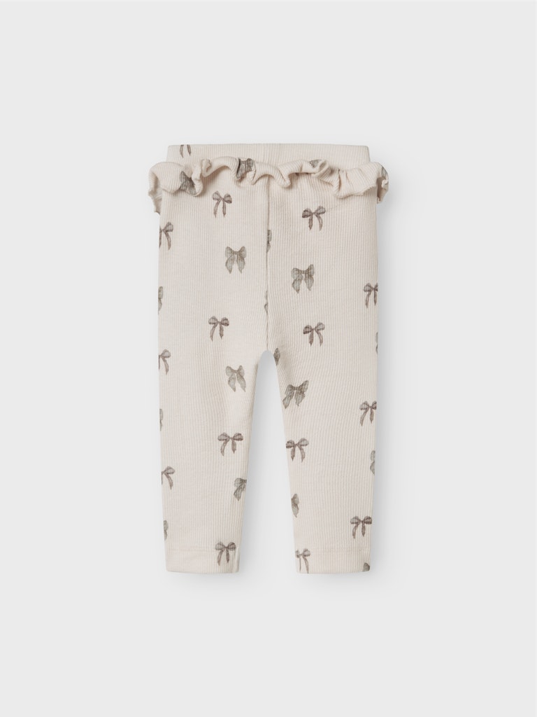 Lil' Atelier Baby GAVO EFI SLIM LEGGING NOOS - Silver Peony | BOW - Torgunns Barneklær AS