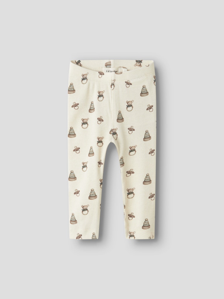 Lil' Atelier Baby GAVO ELF SLIM LEGGING NOOS - Turtledove | TOY - Torgunns Barneklær AS