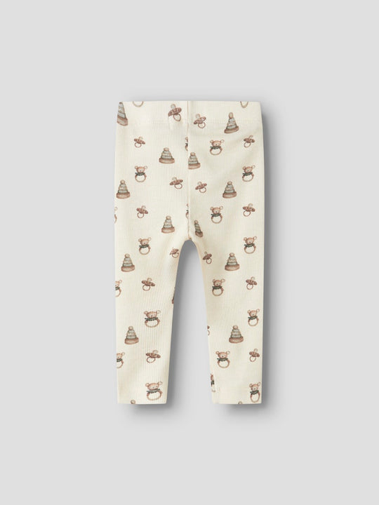 Lil' Atelier Baby GAVO ELF SLIM LEGGING NOOS - Turtledove | TOY - Torgunns Barneklær AS