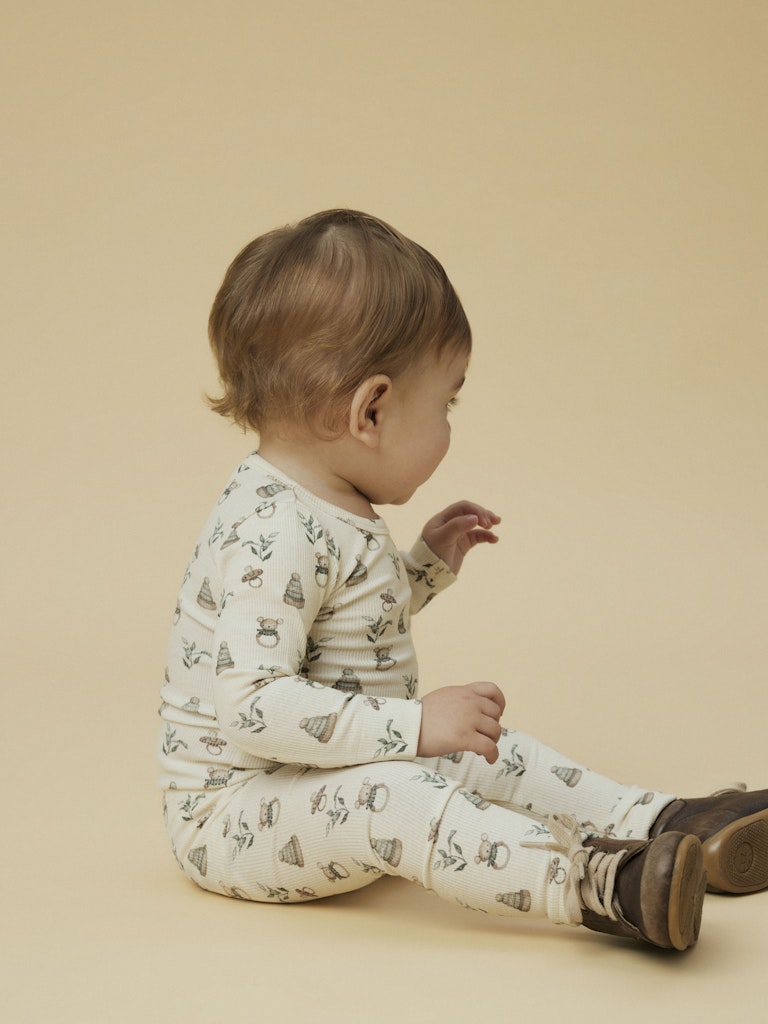 Lil' Atelier Baby GAVO ELF SLIM LEGGING NOOS - Turtledove | TOY - Torgunns Barneklær AS