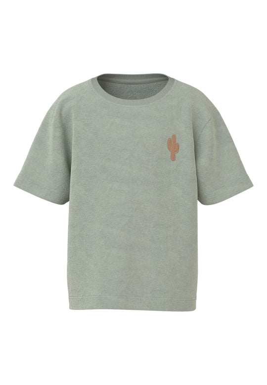 name it mini HANNIBAL NREG TERRY SS TOP - Aqua Gray